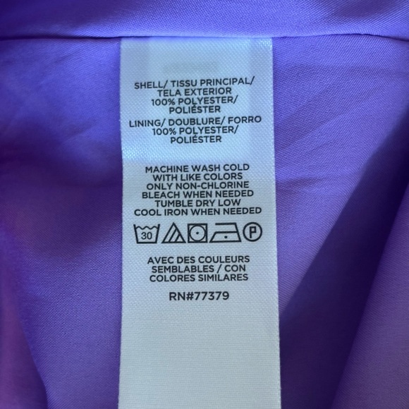 NWT Ann Taylor Women's Midi Purple Silky Halter Sheath Dress Keyhole Size SP - Picture 9 of 9